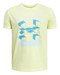 UA Split Big Logo Boys' Short Sleeve - Yellow