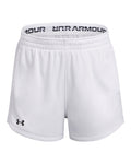 UA Tech™ Mesh Play Up Girls' Shorts - White