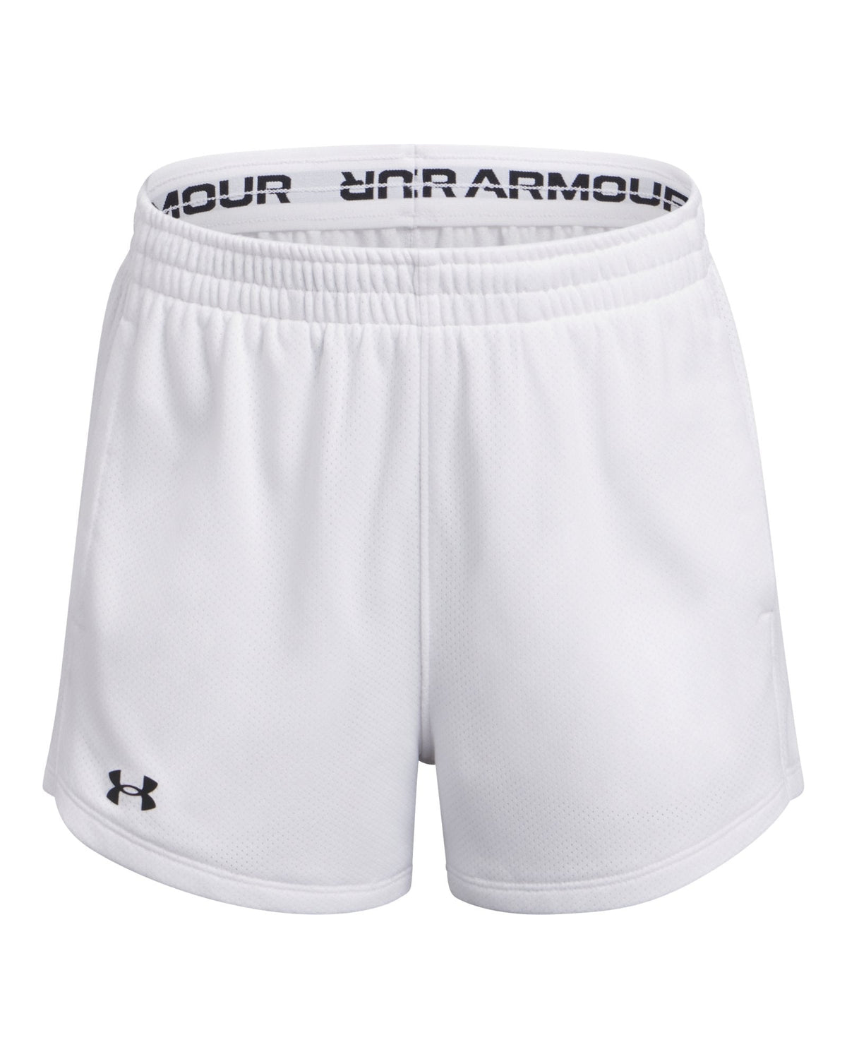 UA Tech™ Mesh Play Up Girls' Shorts - White