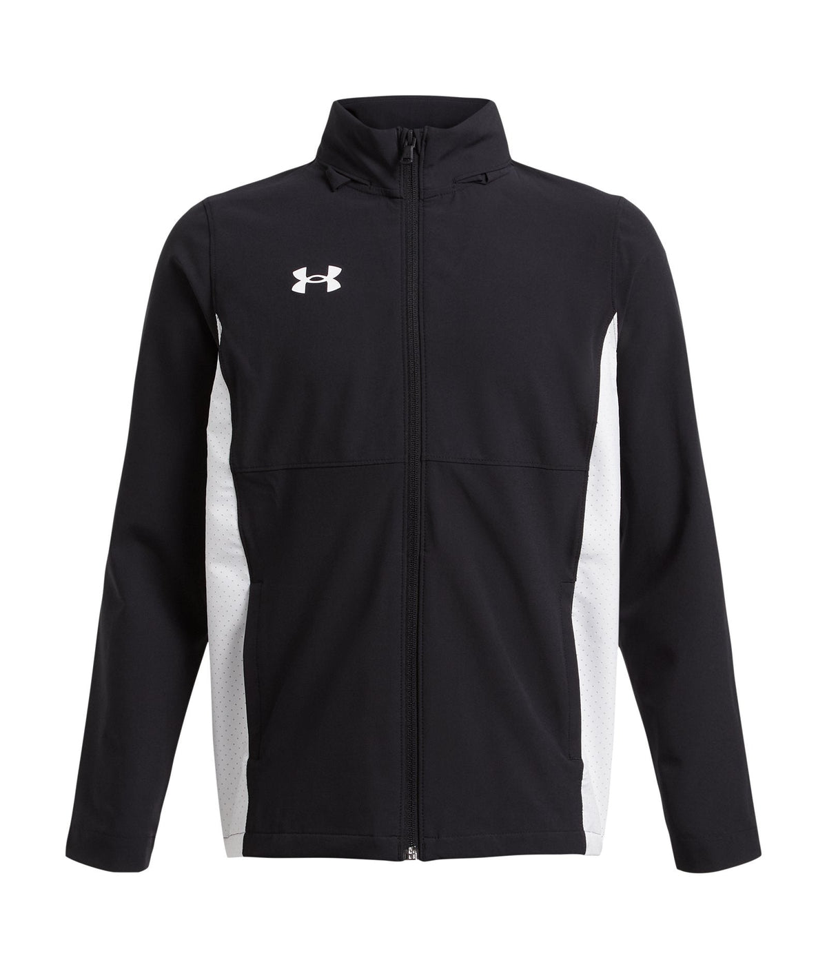 UA Rival Stretch Woven Boys' Full-Zip - Black