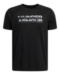 UA Tech™ Split Logo Boys' Short Sleeve - Black