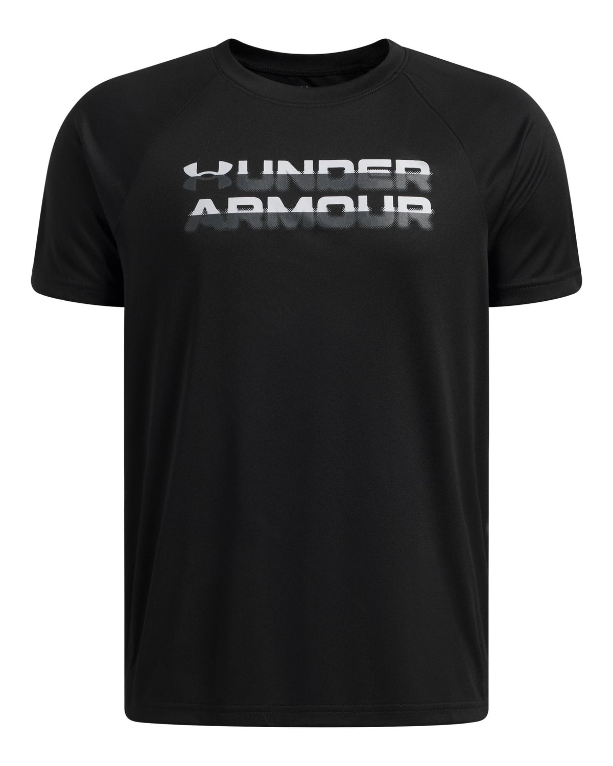 UA Tech™ Split Logo Boys' Short Sleeve - Black