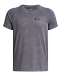 UA Tech™ Jacquard 2.0 Boys' Short Sleeve - Gray