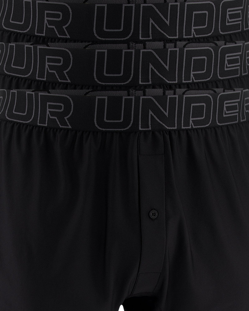 UA Performance Tech Mesh Men's 6" 3-Pack Boxer - Black