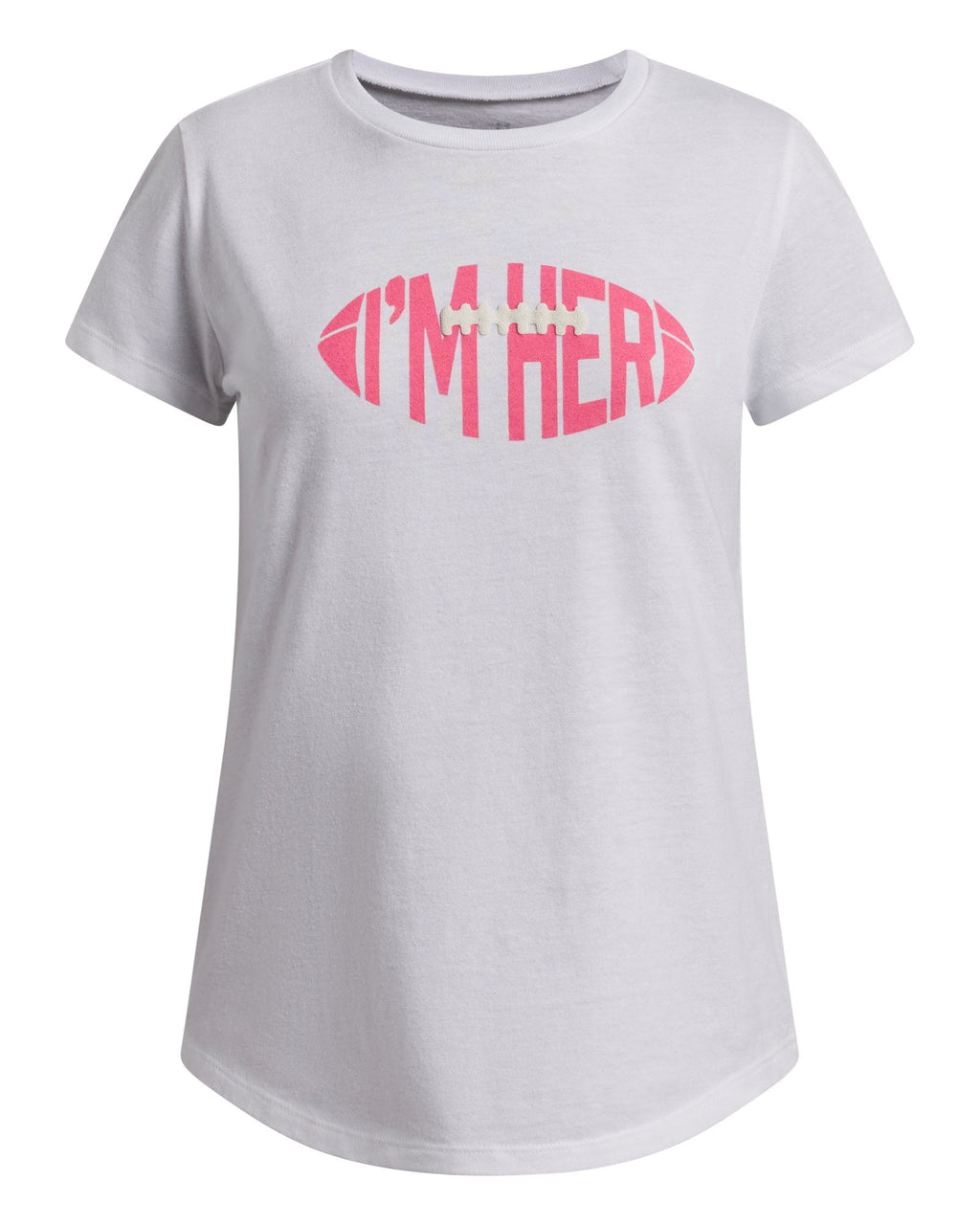 UA Flag Football Girls' Short Sleeve - White