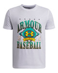 UA Baseball Icon Boys' Short Sleeve - White