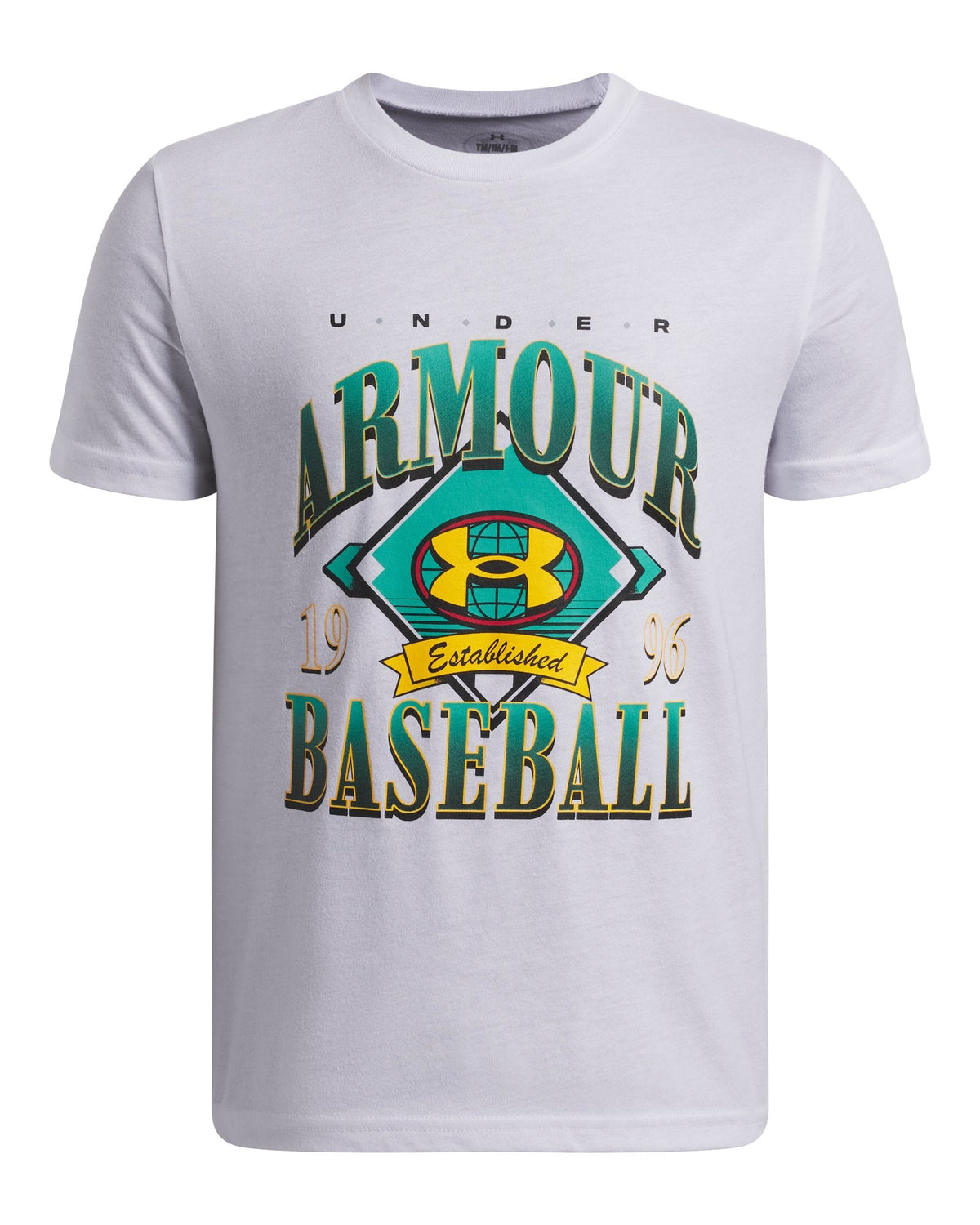 UA Baseball Icon Boys' Short Sleeve - White