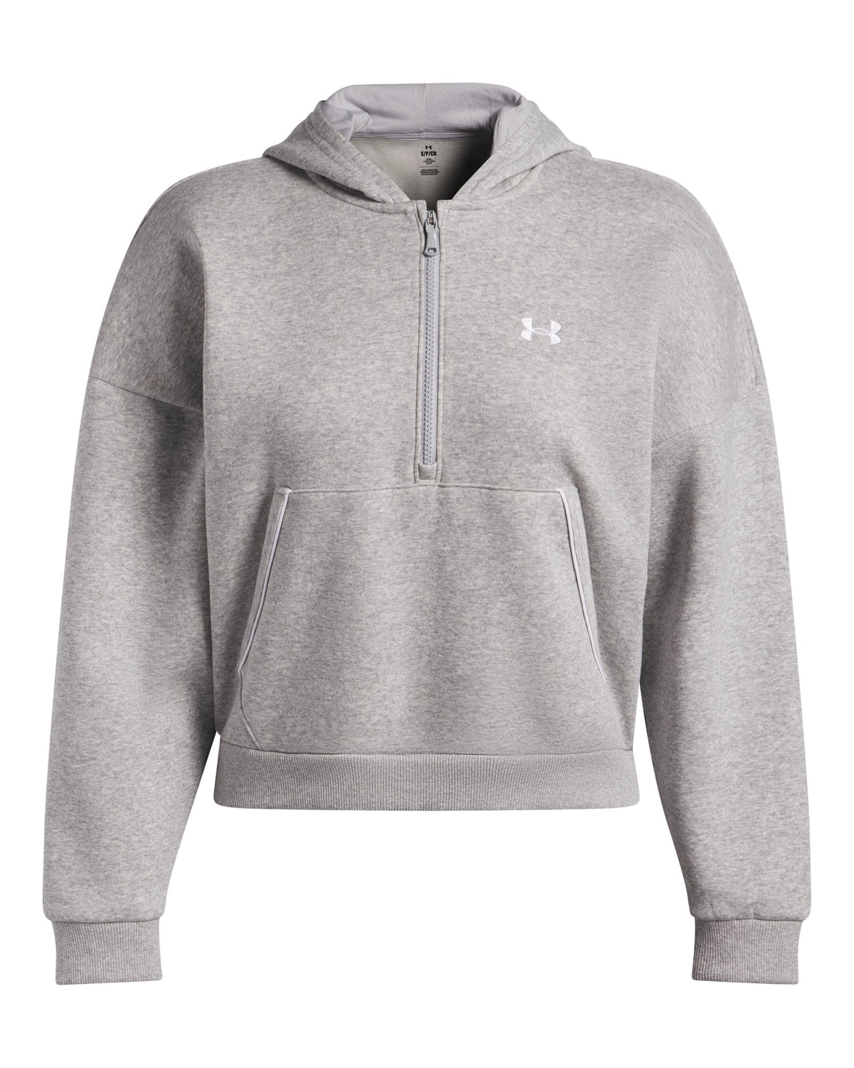 UA Rival Fleece Piped Women's ½ Zip Hoodie - Black