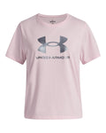 UA Rival Shimmer Girls' Short Sleeve - Pink