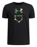 UA Baseball Camo Plate Boys' Short Sleeve - Black