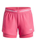 UA Tech™ Play Up Girls' 2-in-1 Shorts - Pink