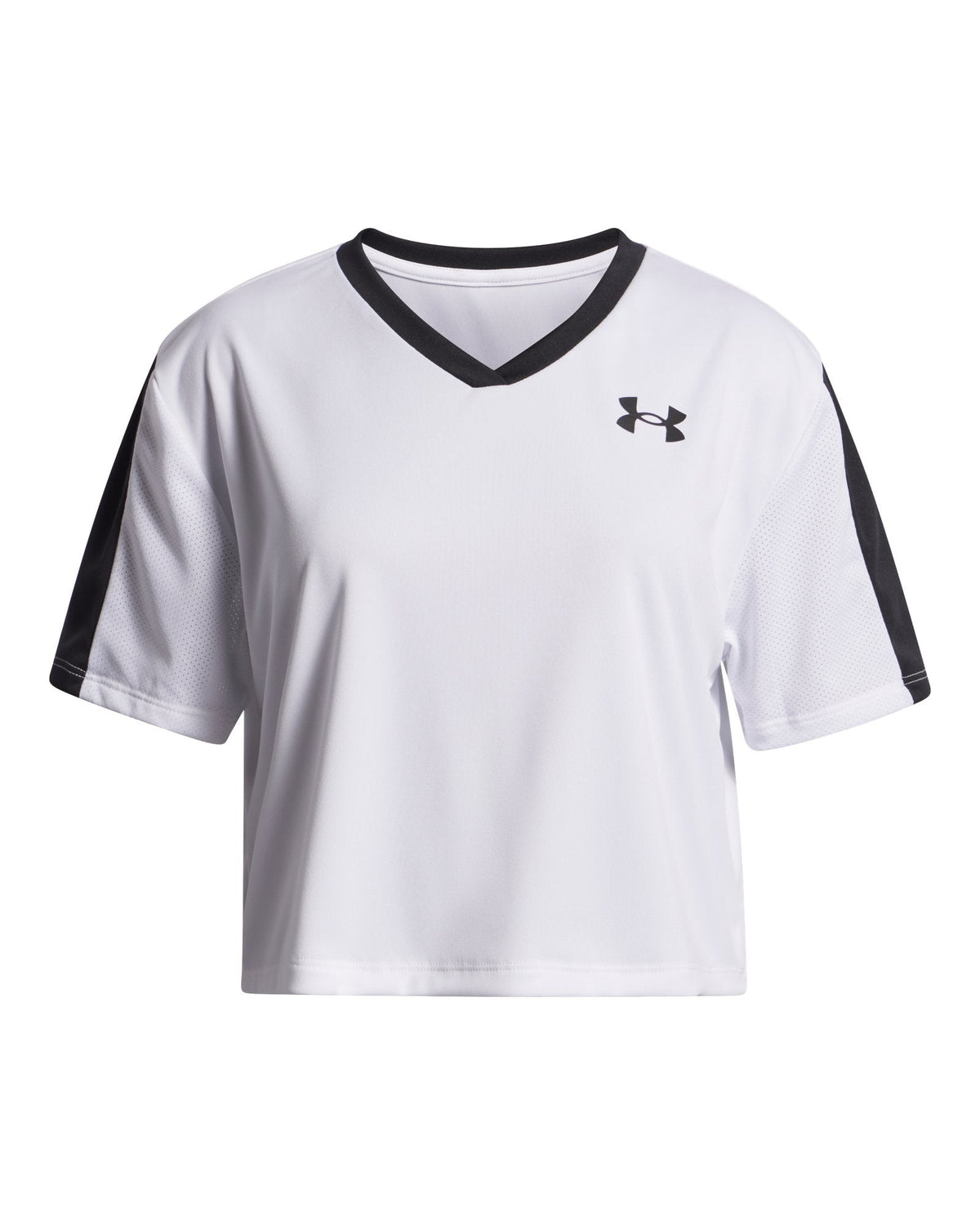 UA Tech™ Boxy Girls' V-Neck Short Sleeve - White