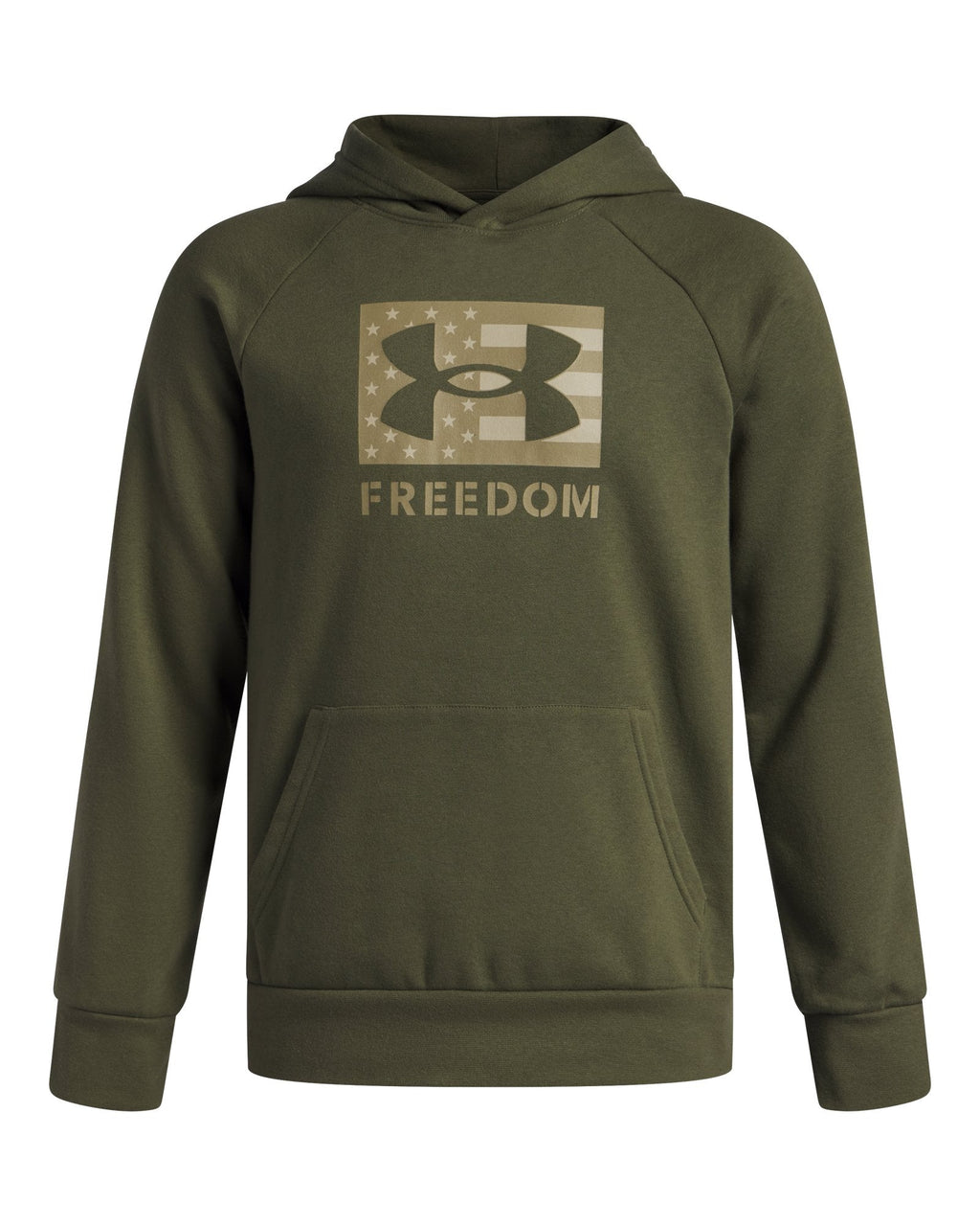 UA Freedom Big Flag Logo Boys' Hoodie - Green