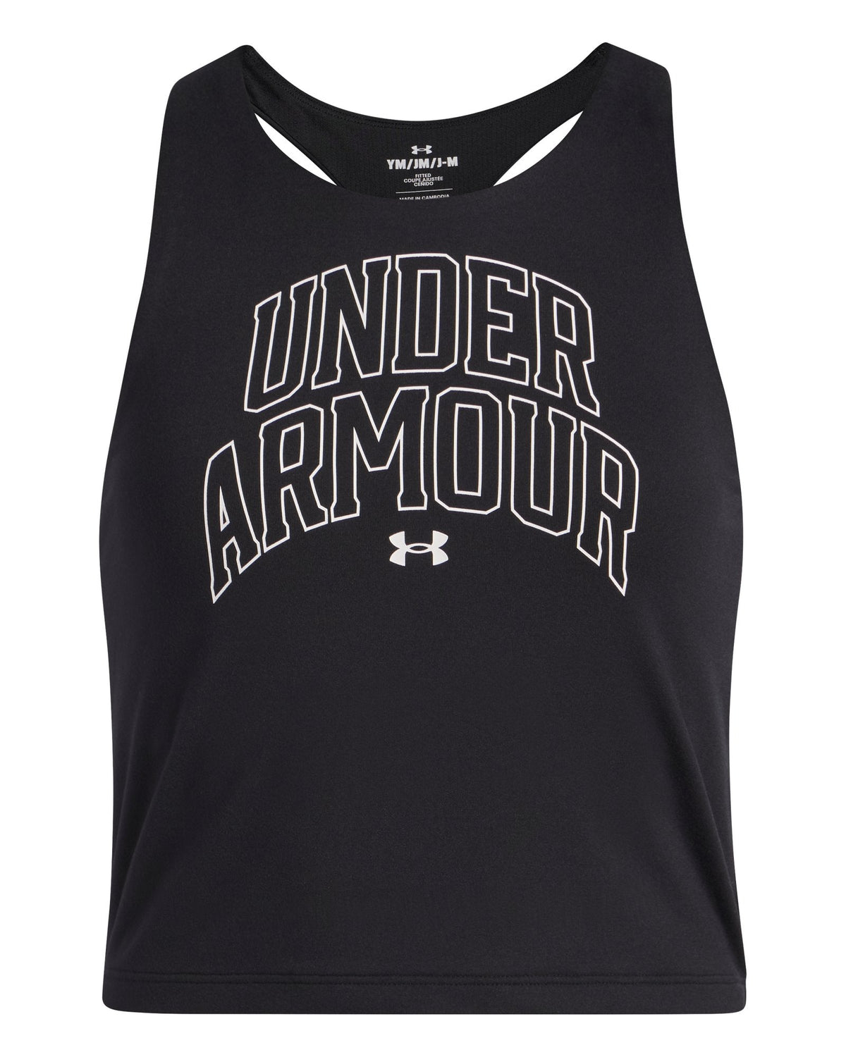 UA Motion Branded Girls' Tank - Black