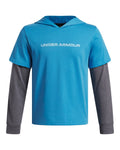 UA Rival Heavyweight CO Wordmark Boys' Hoodie - Blue