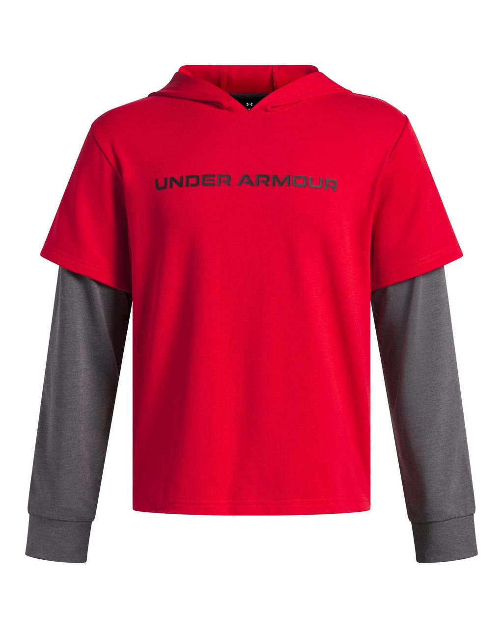UA Rival Heavyweight CO Wordmark Boys' Hoodie - Red