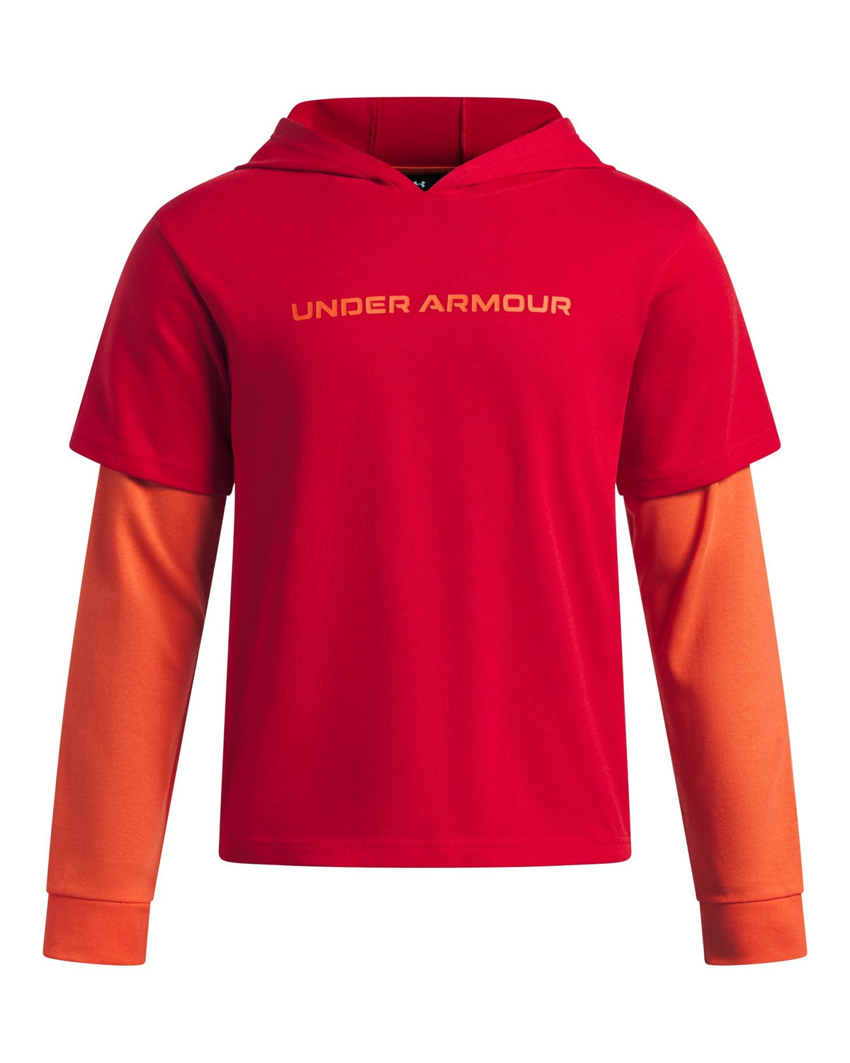 UA Rival Heavyweight CO Wordmark Boys' Hoodie - Red