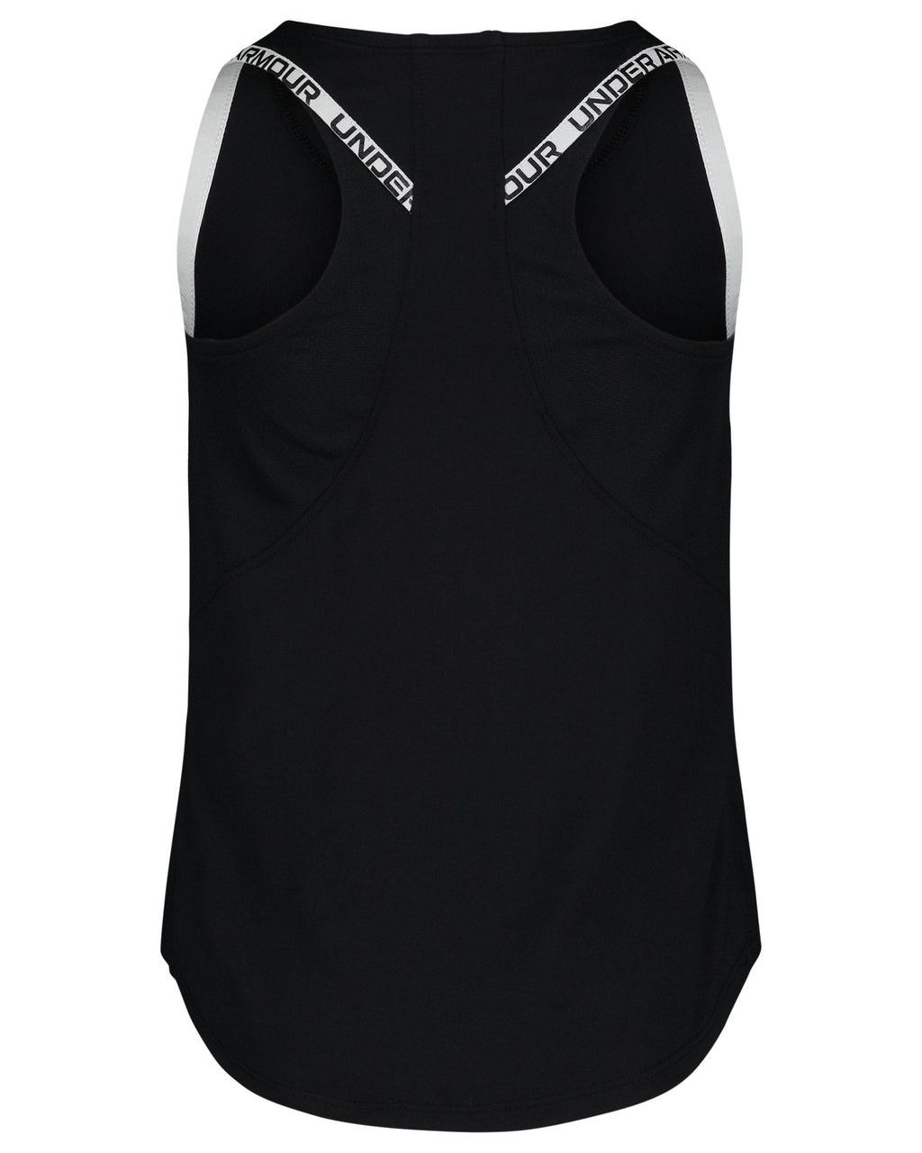 UA Knockout Logo Mesh Panel Little Girls' Tank - Black