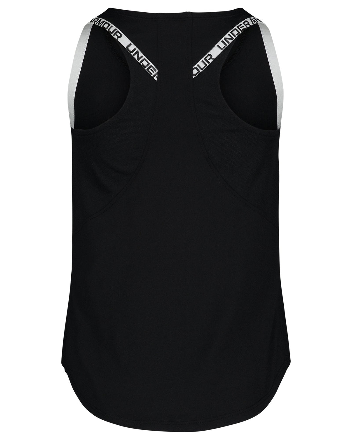 UA Knockout Logo Mesh Panel Little Girls' Tank - Black