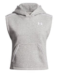 UA Rival Fleece Piped Girls' Sleeveless Hoodie - Gray