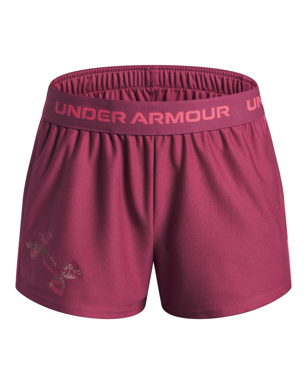 UA Tech™ Play Up Logo Girls' Shorts - Red