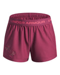 UA Tech™ Play Up Logo Girls' Shorts - Red