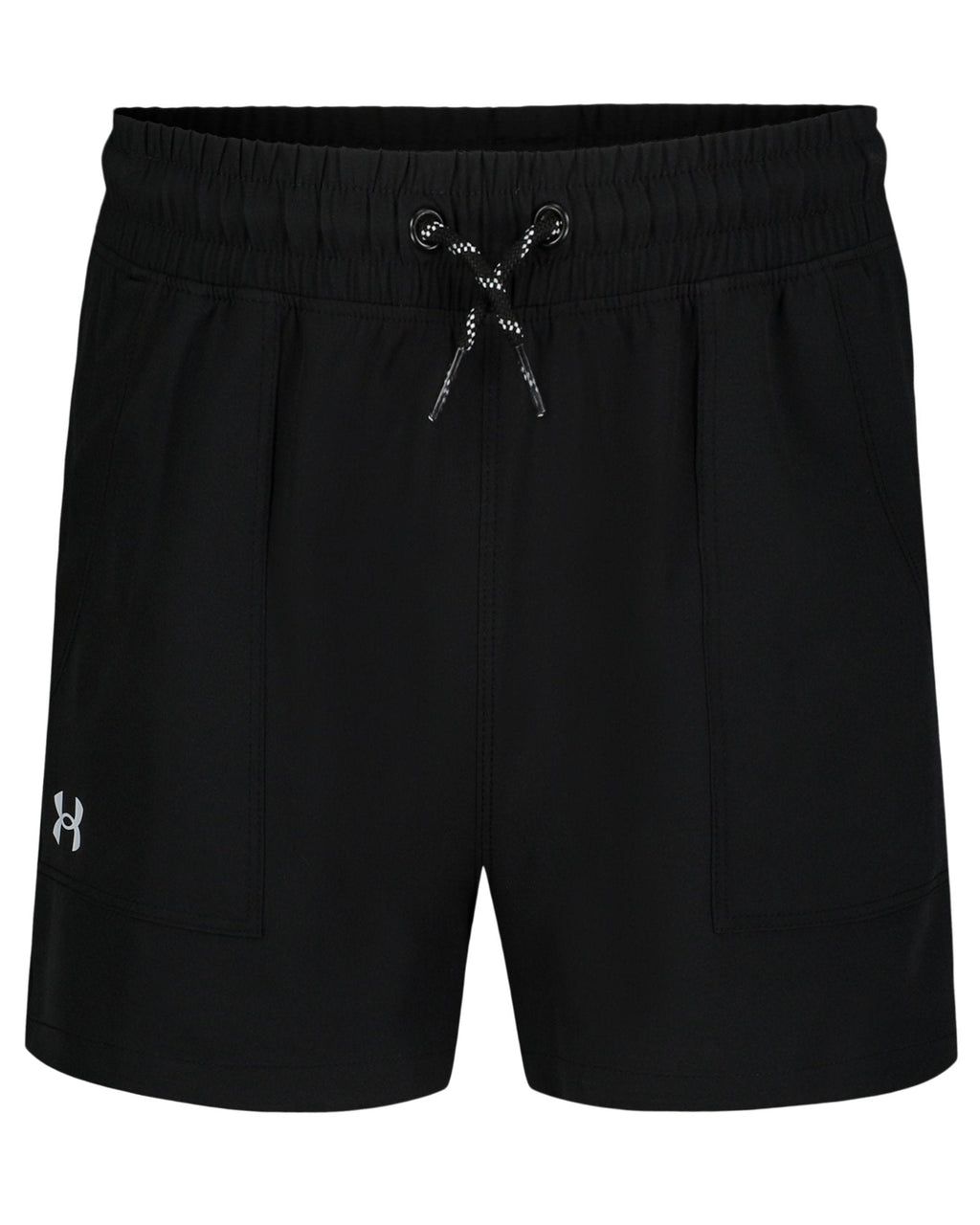 UA UPF 50+ Stretch Girls' Base Shorts - Black