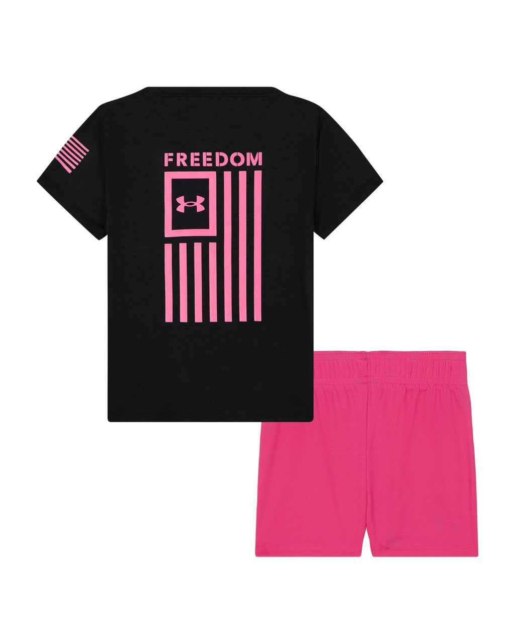 UA Freedom Flag Newborn Girls' Shorts Set - Black