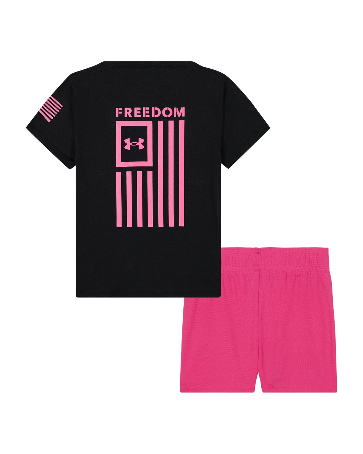 UA Freedom Flag Newborn Girls' Shorts Set - Black