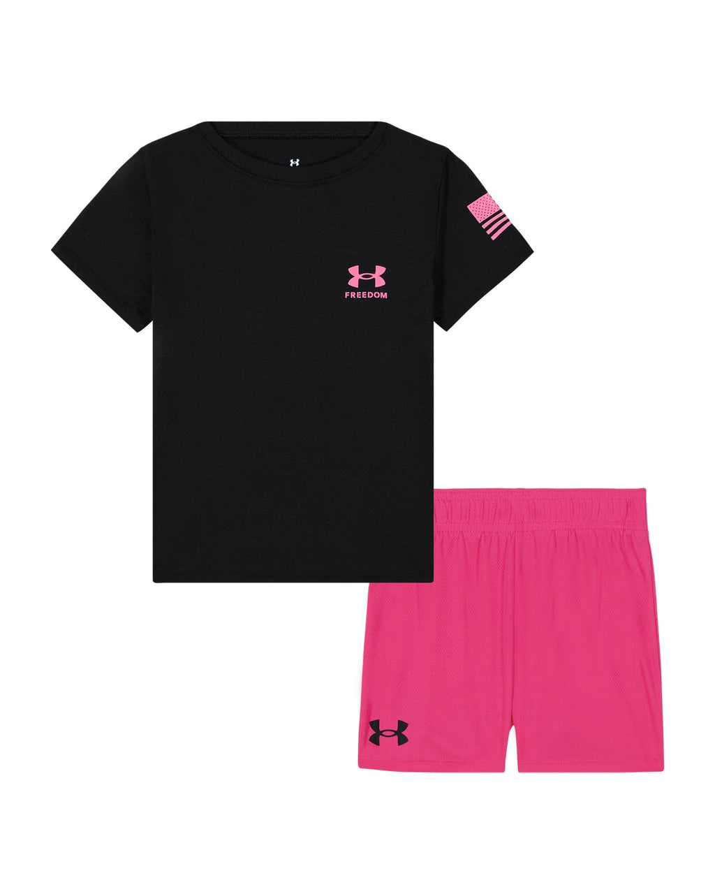 UA Freedom Flag Newborn Girls' Shorts Set - Black