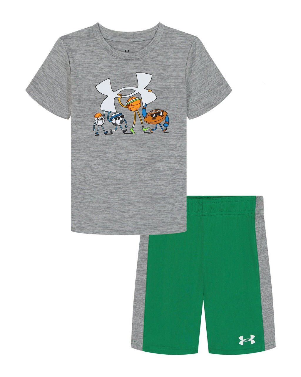 UA Tech™ Multi Sport Logo Little Boys' Shorts Set - Gray