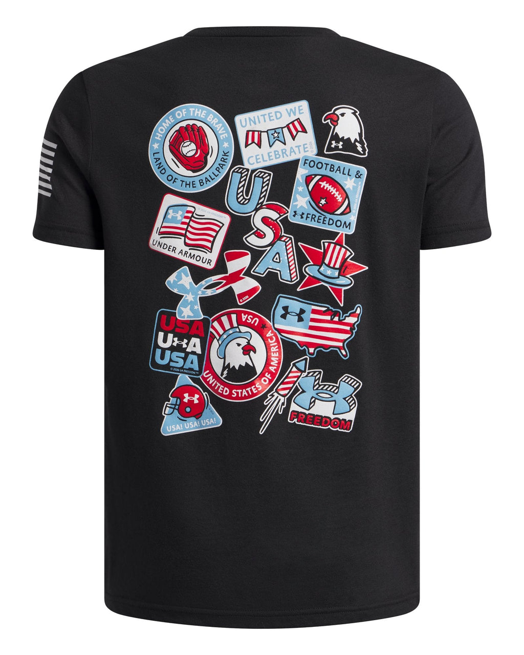 UA Freedom Americana Logo Boys' T-Shirt - Black