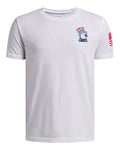UA Freedom Americana Logo Boys' T-Shirt - White