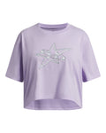 UA Logo Star Girls' Short Sleeve - Purple
