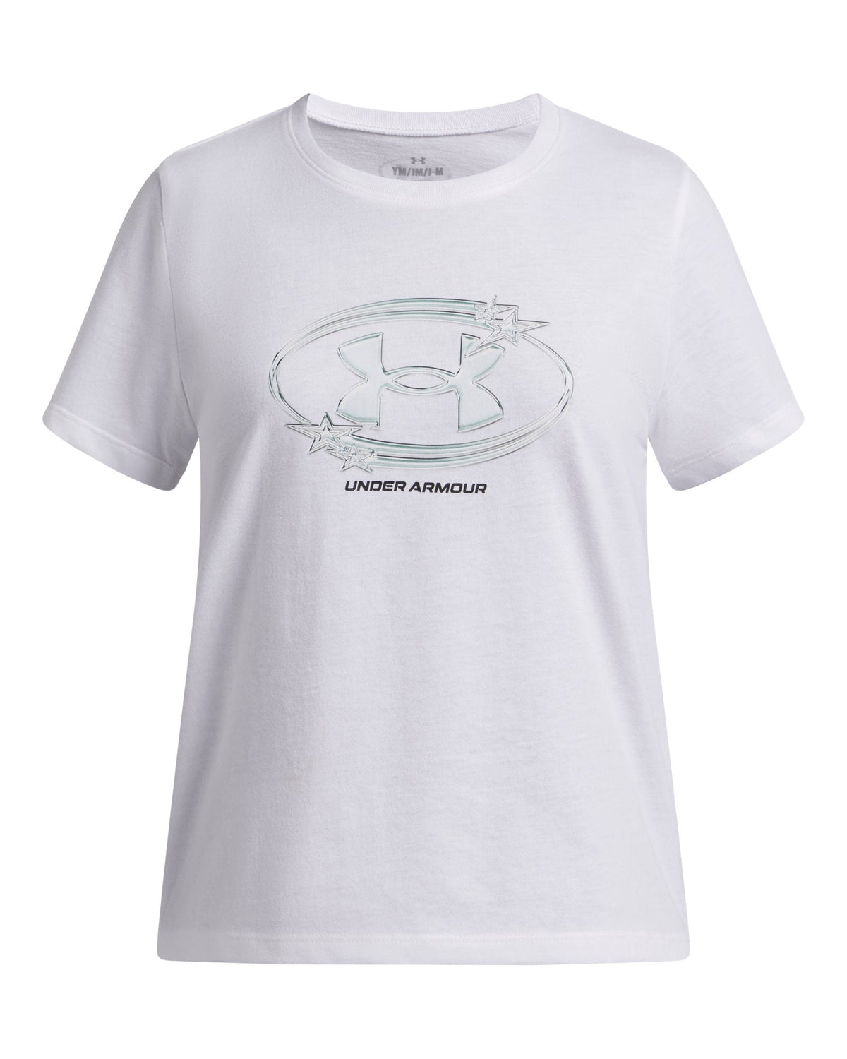 UA Star Logo Lockertag Girls' Short Sleeve - White