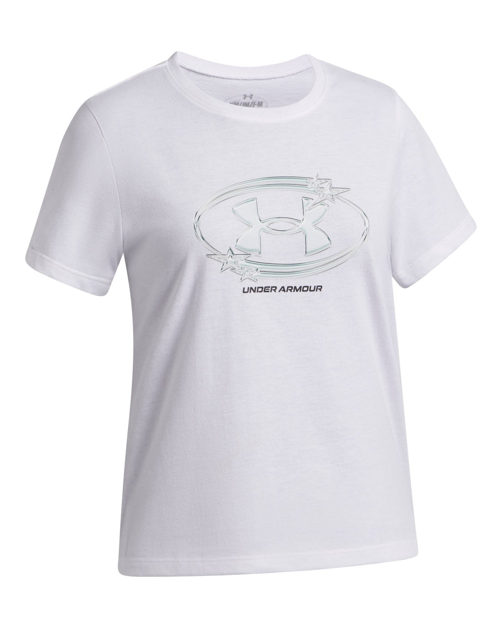 UA Star Logo Lockertag Girls' Short Sleeve - White