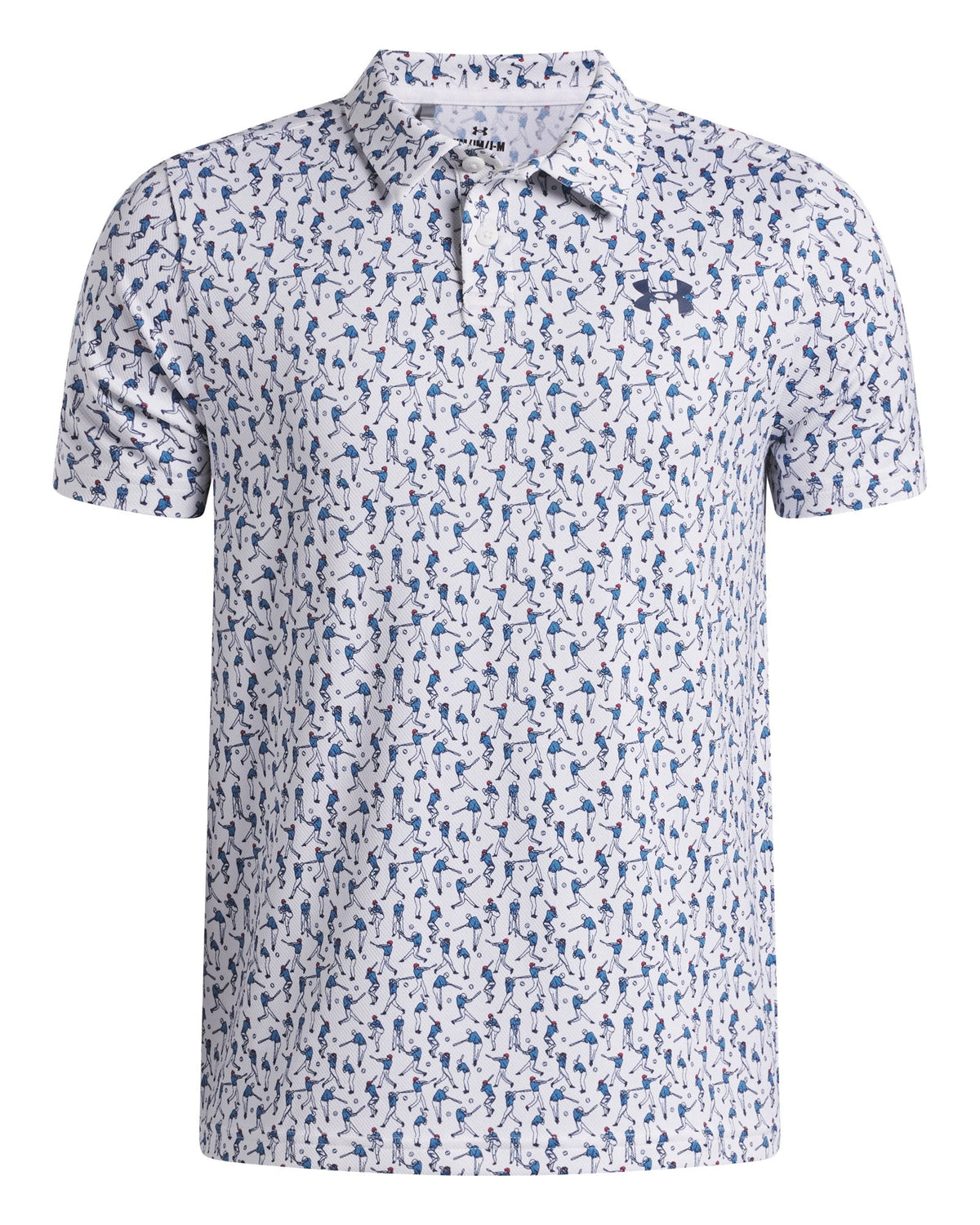 UA Matchplay Printed Boys' Polo - White