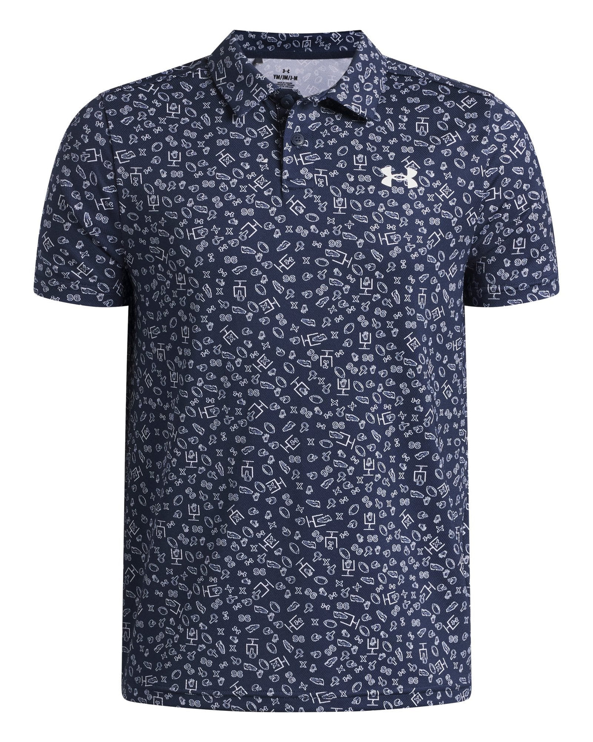 UA Matchplay Printed Boys' Polo - Blue