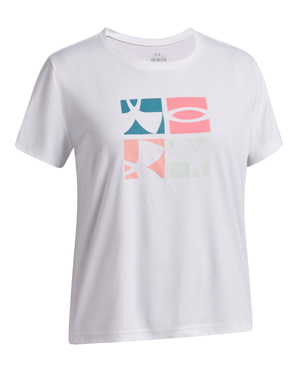 UA Tech™ Logo Graphic Girls' Short Sleeve - White