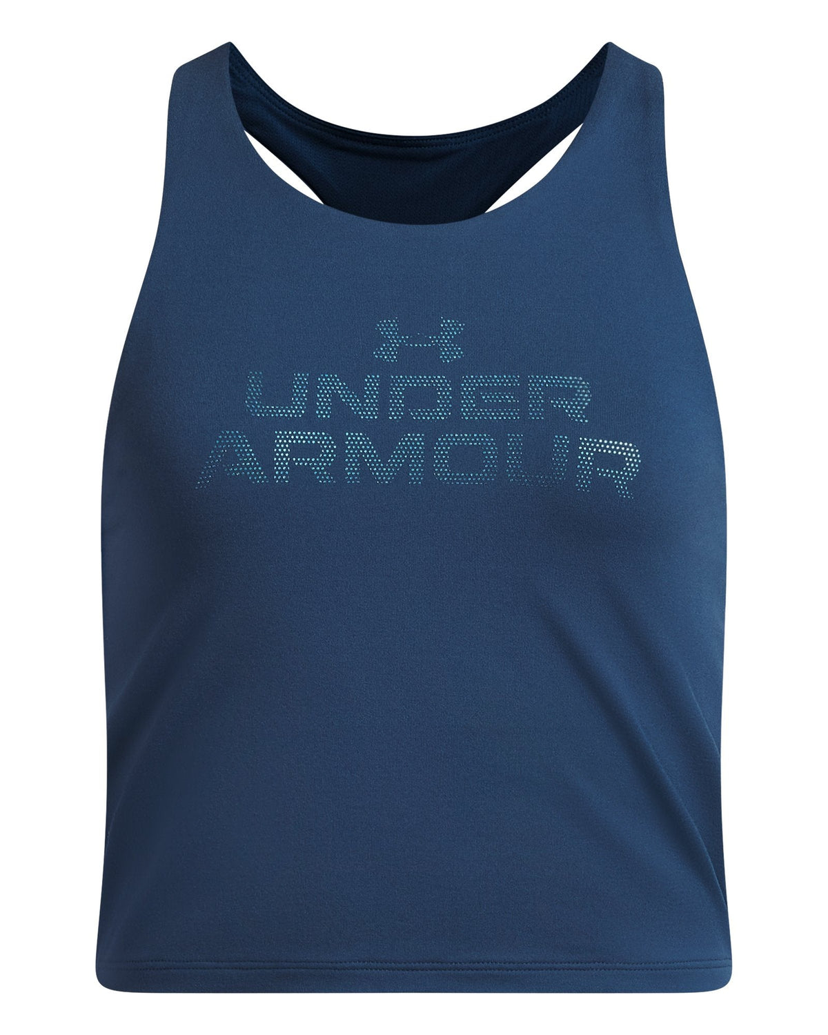 UA Motion Branded Girls' Crop Tank - Blue