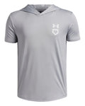 UA Utility Lightweight Boys' Short Sleeve Hoodie - Gray