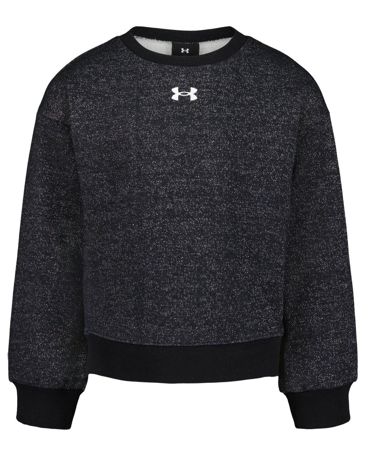 UA Rival Sparkle Little Girls' Crewneck - Black