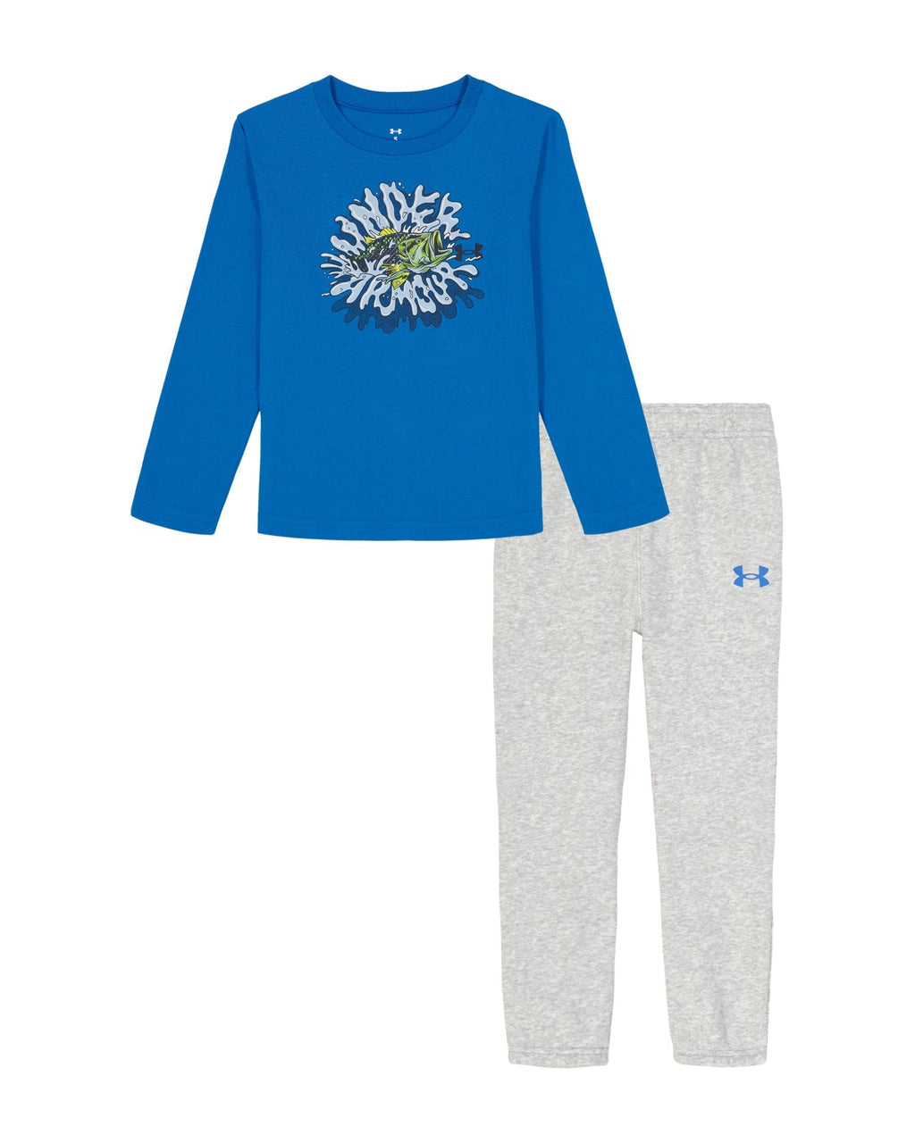 UA Fish Splash Little Boys' Long Sleeve & Joggers Set - Blue