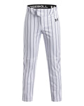 UA Utility Pro Pinstripe Tapered Boys' Baseball Pants - White