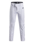 UA Utility Pro Pinstripe Tapered Boys' Baseball Pants - White