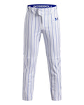 UA Utility Pro Pinstripe Tapered Boys' Baseball Pants - White