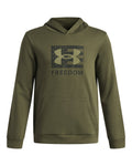 UA Freedom Big Flag Logo Boys' Hoodie - Green