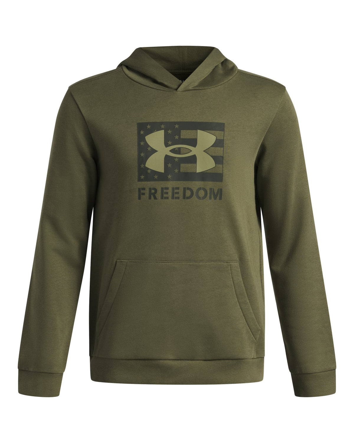 UA Freedom Big Flag Logo Boys' Hoodie - Green