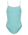 UA Textured Girls' 1-Piece Swimsuit - Blue