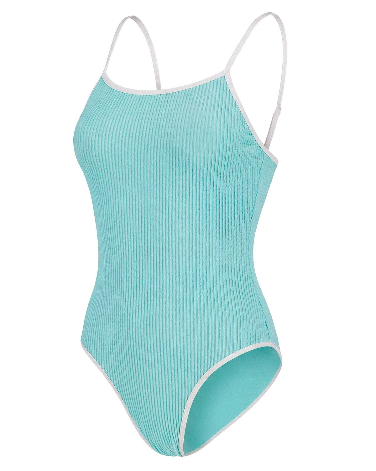 UA Textured Girls' 1-Piece Swimsuit - Blue